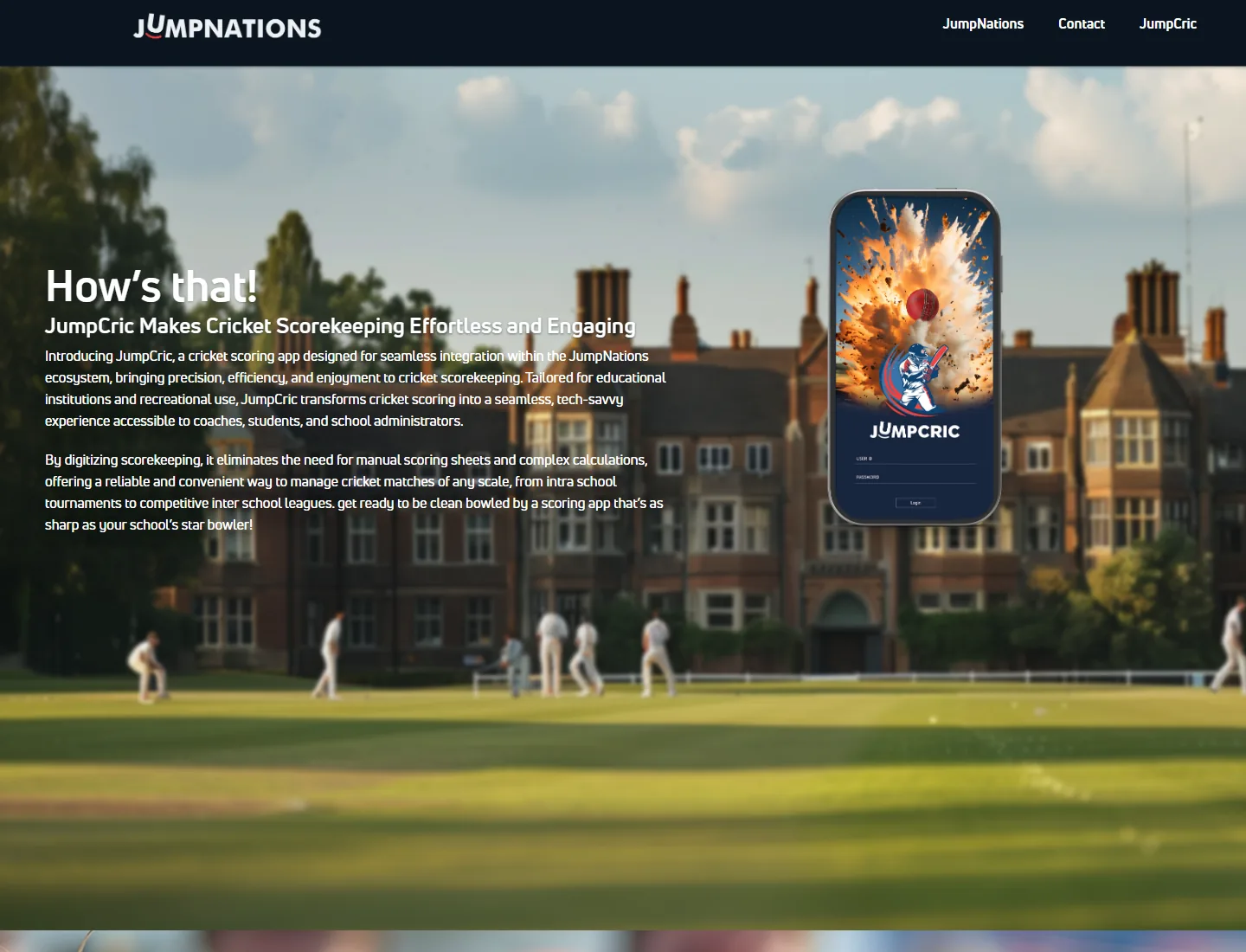 JumpCric website screenshot