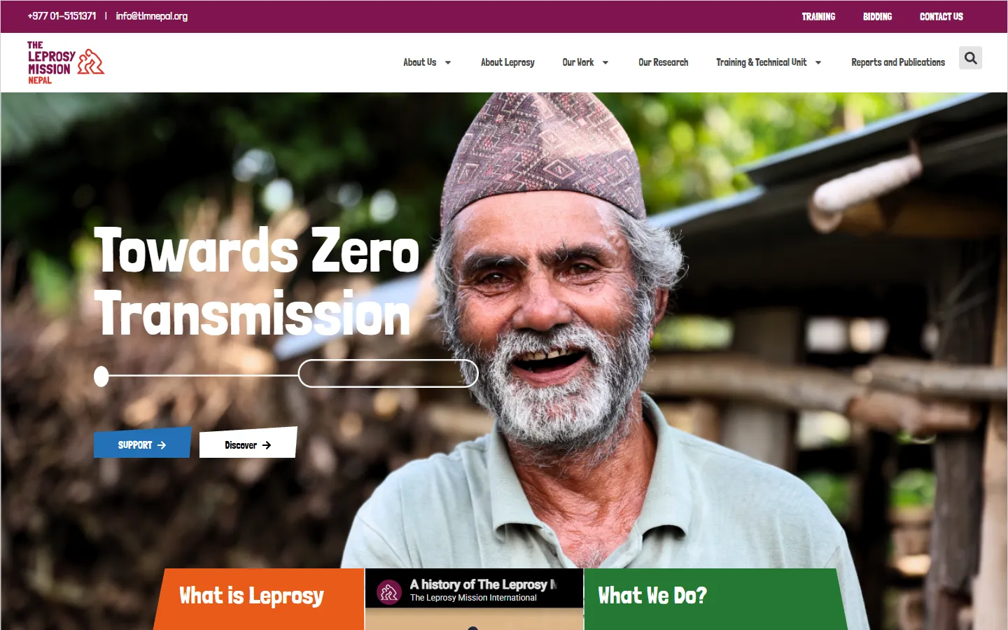 TLM Nepal website screenshot